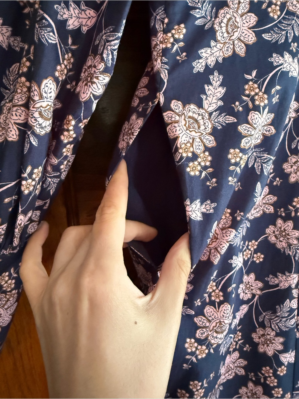 BODEN 100% Cotton Empire Midi Shirt Dress Chintz Bloom Floral Cottagecore 10 - Picture 7 of 10